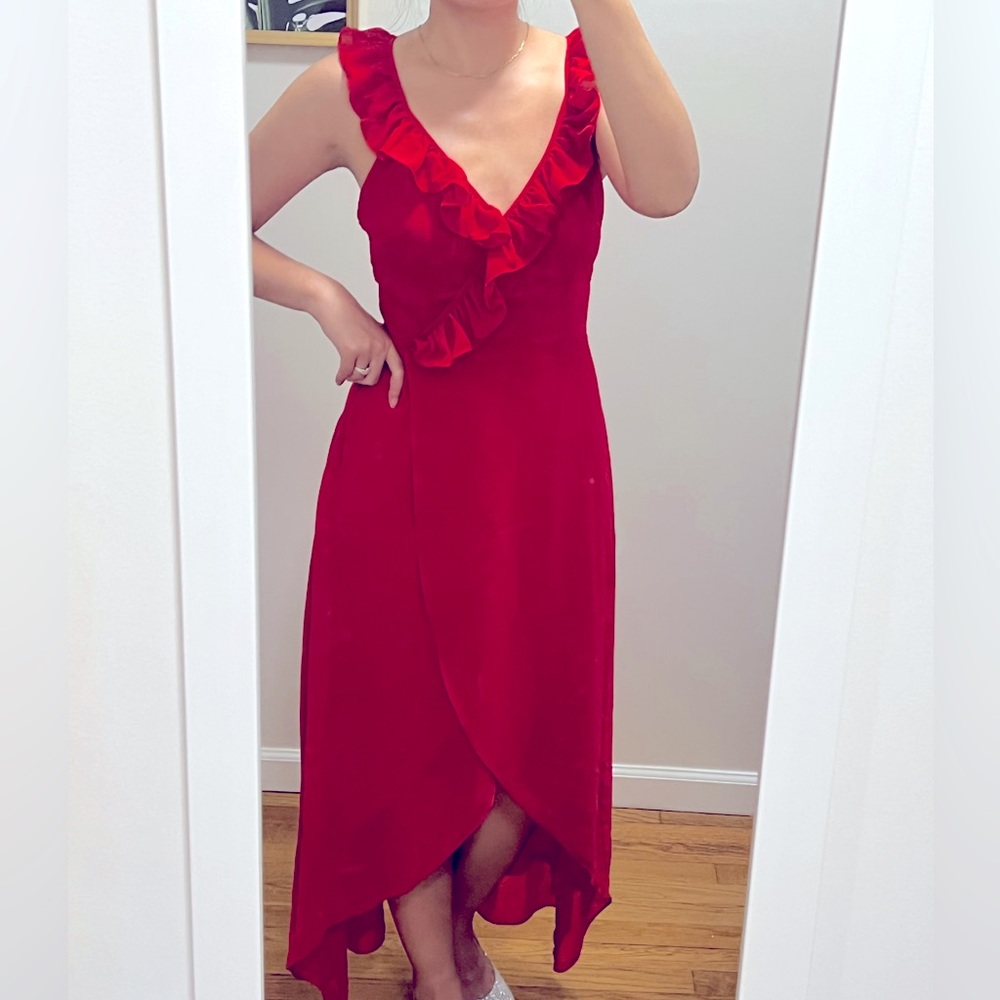 Red cocktail dress